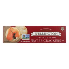 Wellington Toasted Sesame - Water Cracker - Case Of 12 - 4.4 Oz.